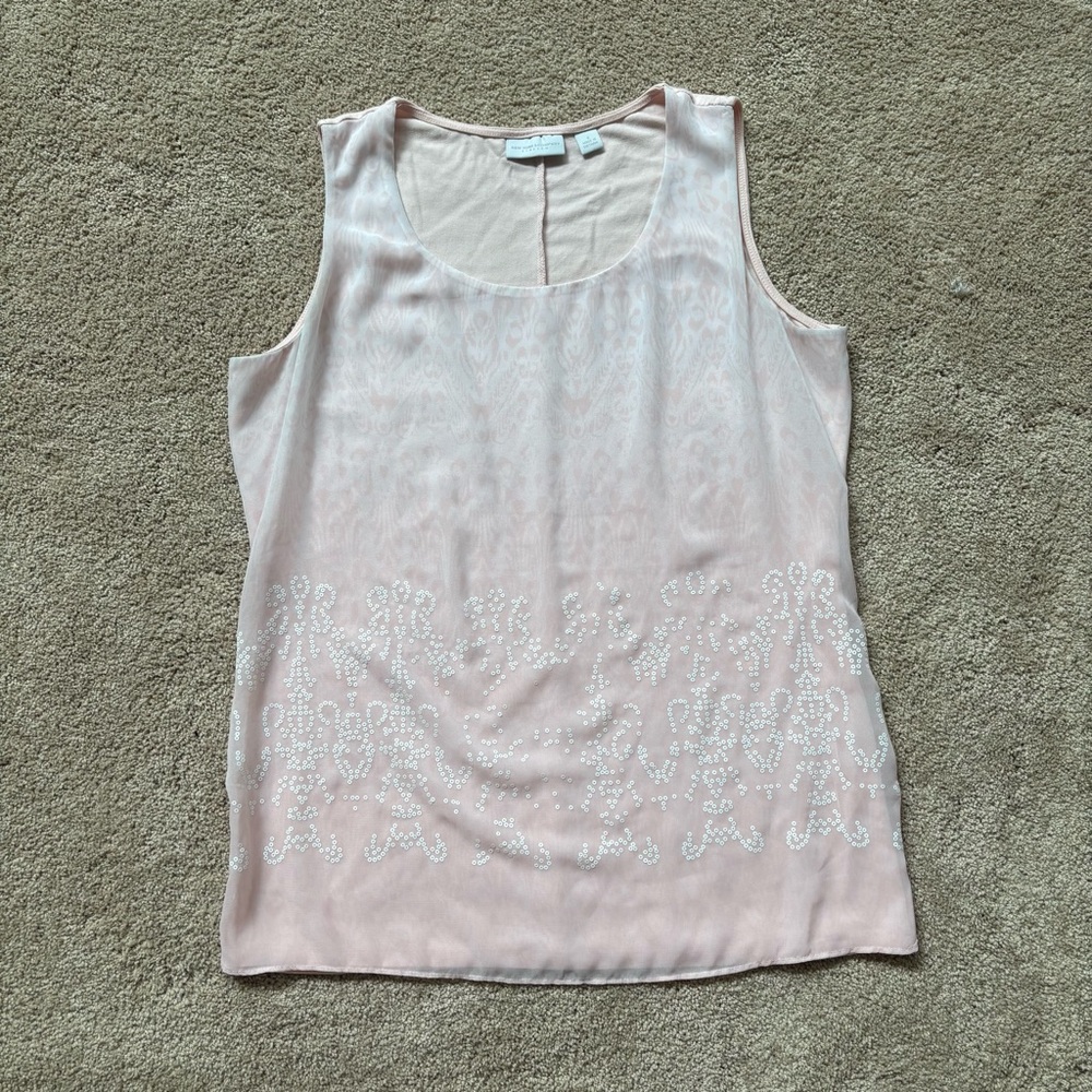 New York & Company Light Pink Sleeveless Tank Top